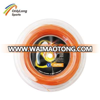 Factory wholesale gauge 17G 1.25mm tennis string for tennis racket