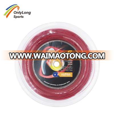 Hot sales polyester tennis string 200m reel with tennis racket stringing machine